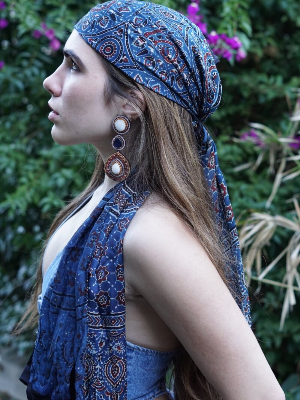 Blue Silk Scarf